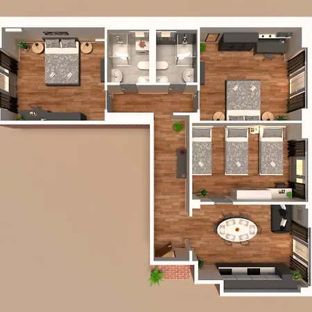 Apartmán 10 Minutes To Venice, For 7, New & Fully Equipped